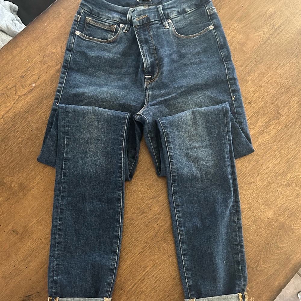 Good American Dark Blue Denim Jeans